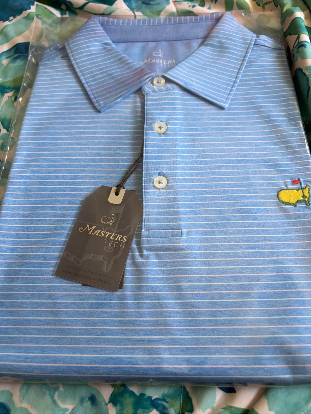 Masters Blue & White Thin-Striped Polo Shirt